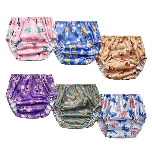 6 paquetes de fundas de plástico impermeables para entrenamiento de ir al baño, buenas fundas elásticas de plástico para pañales para ir al baño,