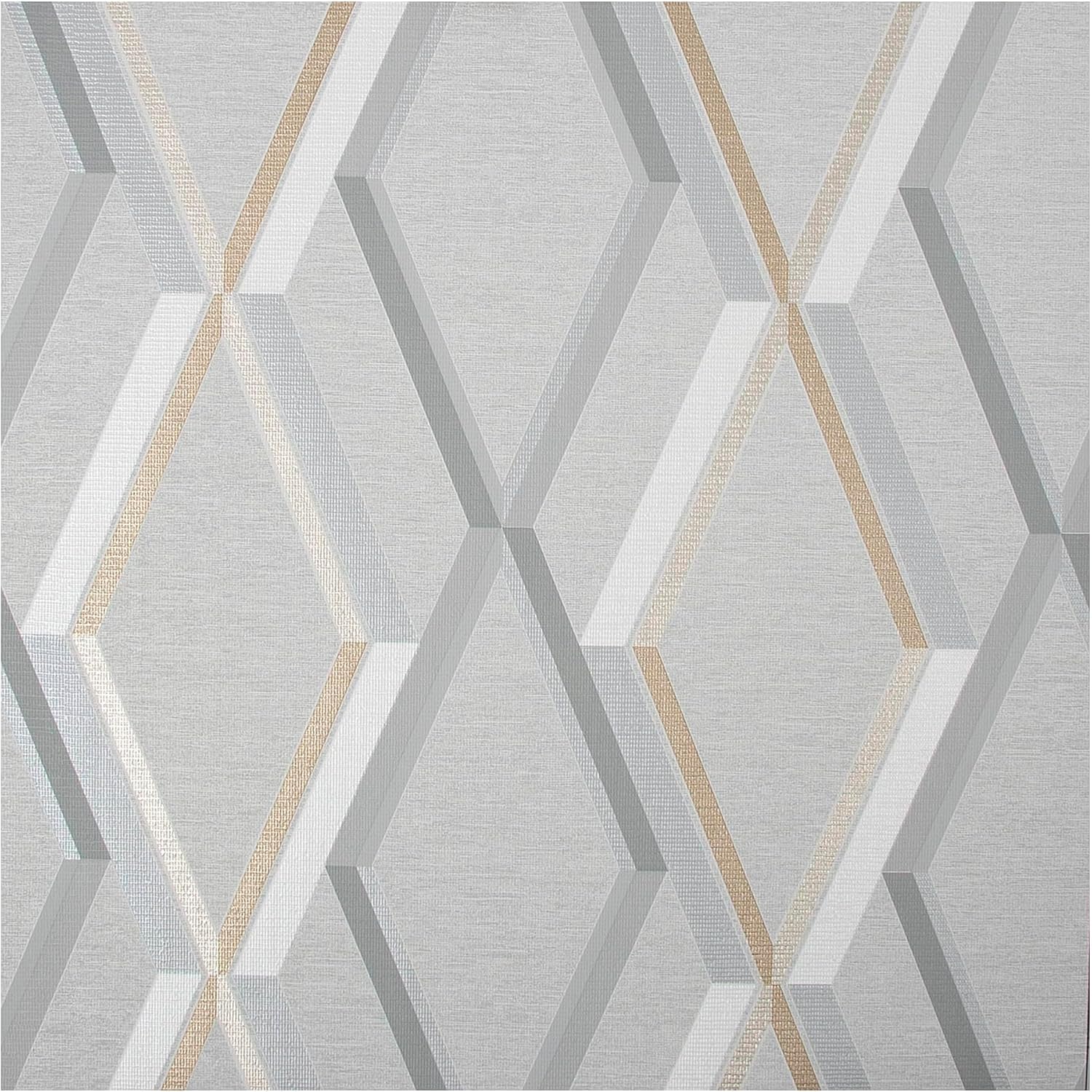 Graham & Brown Prestige Geo Grey Wallpaper