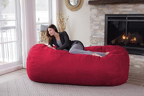 Miniatura 5 de Silla de saco puf: Tamaño grande, bolsa de espuma de memoria de 4', 5', 6', 7,5', muebles de bolsa y sofá tumbona. Sofá grande con cubierta de micro