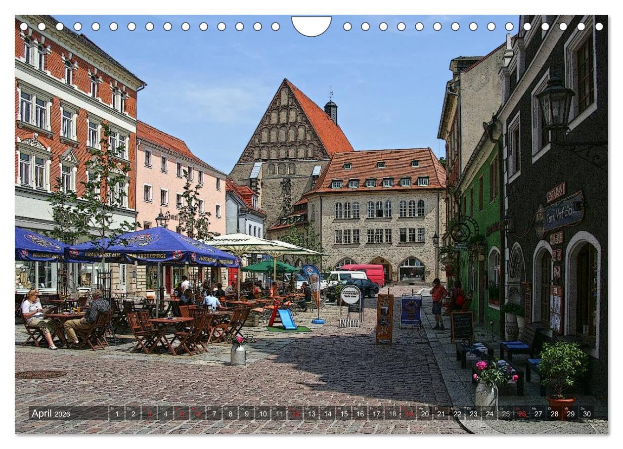 Das Jahr an der Elbe in Meißen (Wandkalender 2026 DIN A4 quer), CALVENDO Monatskalender: Die Jahreszeiten in Meißens historischem Zentrum. (CALVENDO Orte)