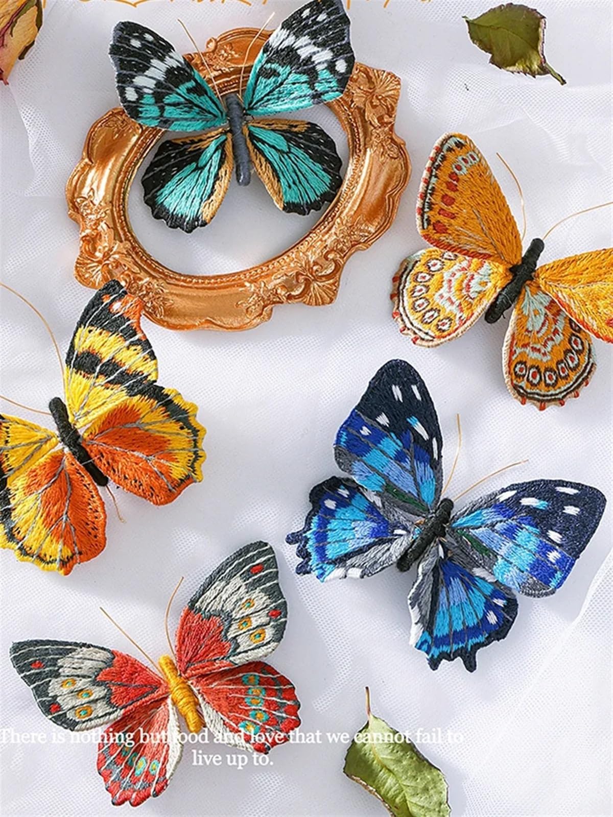 haft, Zestaw do haftowania, zestawy haftu motylkowego dla początkujących z zestawem broszki DIY obręczą(Embroidery Kit I)