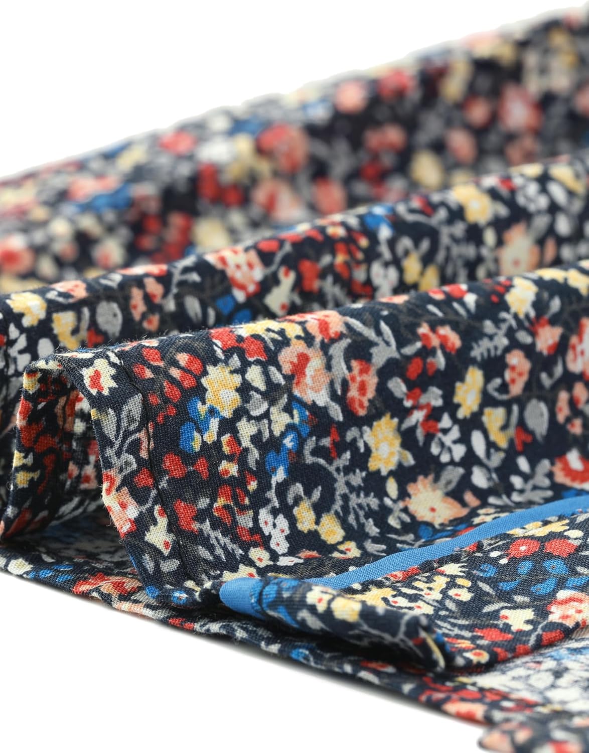 Allegra K Peter Pan Collar Blouse for Women's Contrast Trim Puff Sleeve Peasant Floral Shirt - Image 5