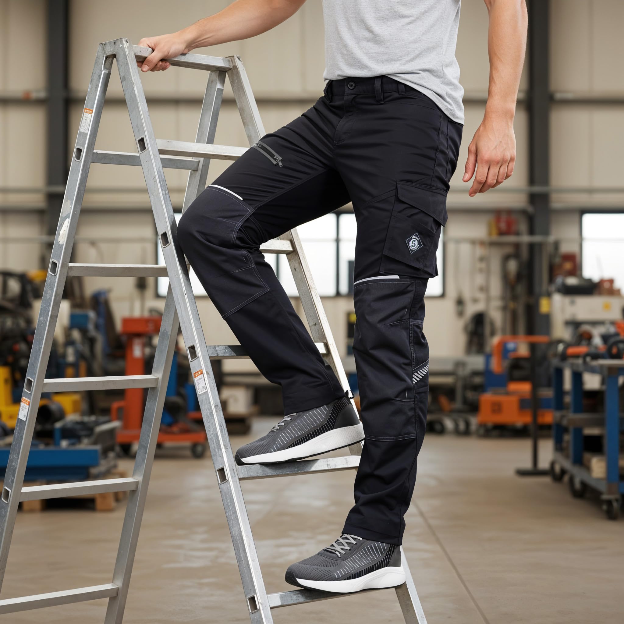 Stenso Pantalones de Hombre Revolt 4Stretch - Pantalones de Trabajo de Hombre - Pantalones de Hombre elásticos con Bolsillos multifuncionales