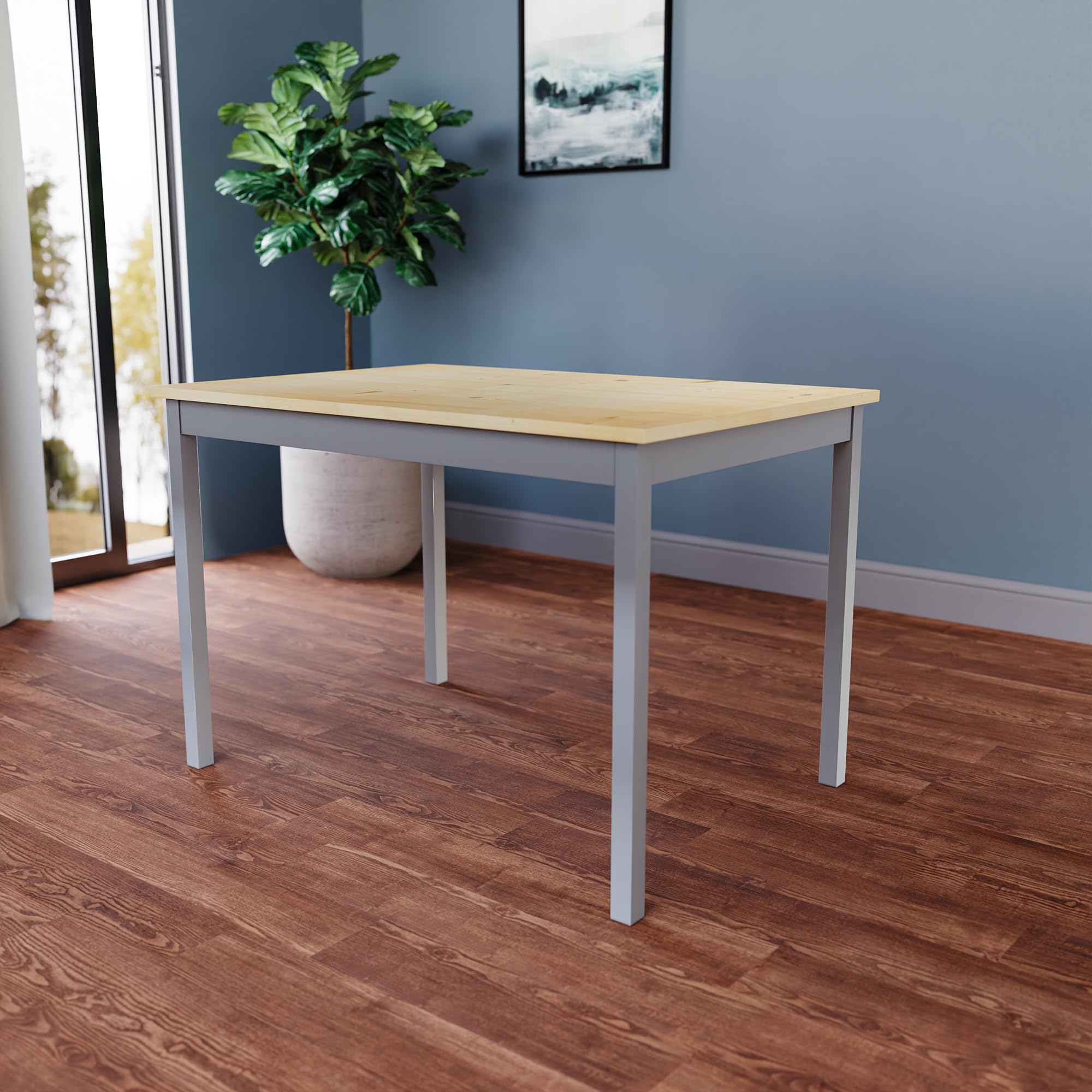 Vida Designs Set tavolo da pranzo e sedie Yorkshire mobili per la casa (grigio e pino, 4 posti)