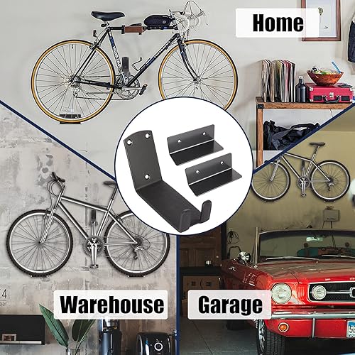 Miniatura 7 de Soporte de pared para bicicleta, soporte de pedal para garaje, soporte de almacenamiento de bicicleta, ganchos de bicicleta resistentes con