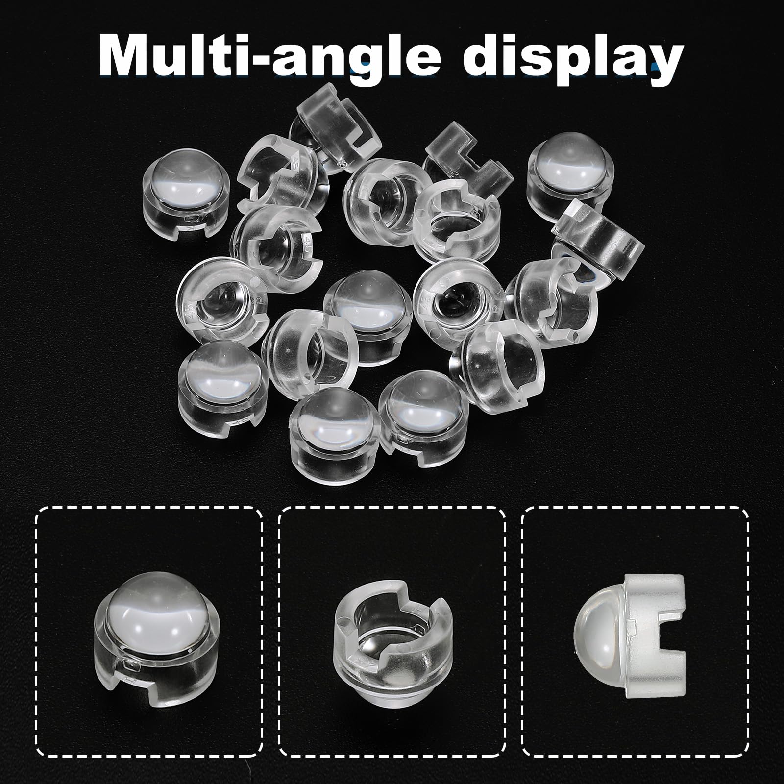 PATIKIL 12mm LED Convex Lens, 36 Pack 45 Degree Beam Angle PMMA Acrylic LED Optical Convex Condenser Lens for 1W 3W LED Lamp Beads Infrared Cameras, Transparent - Image 4
