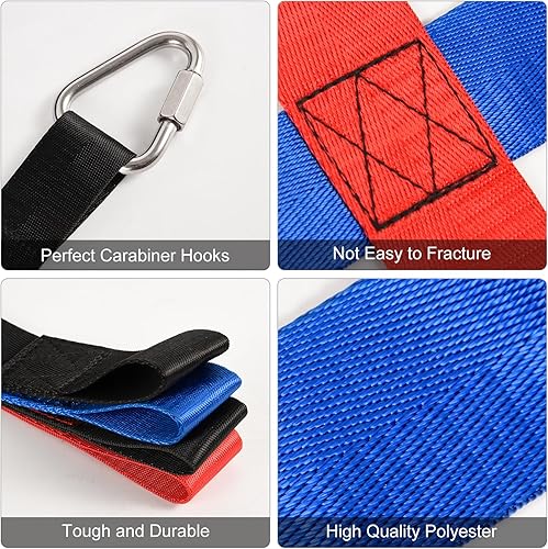 Miniatura 5 de Red de carga de escalada, carrera de obstáculos de guerrero ninja para niños, escalera de red de cuerda, barras de mono para pared de roca,