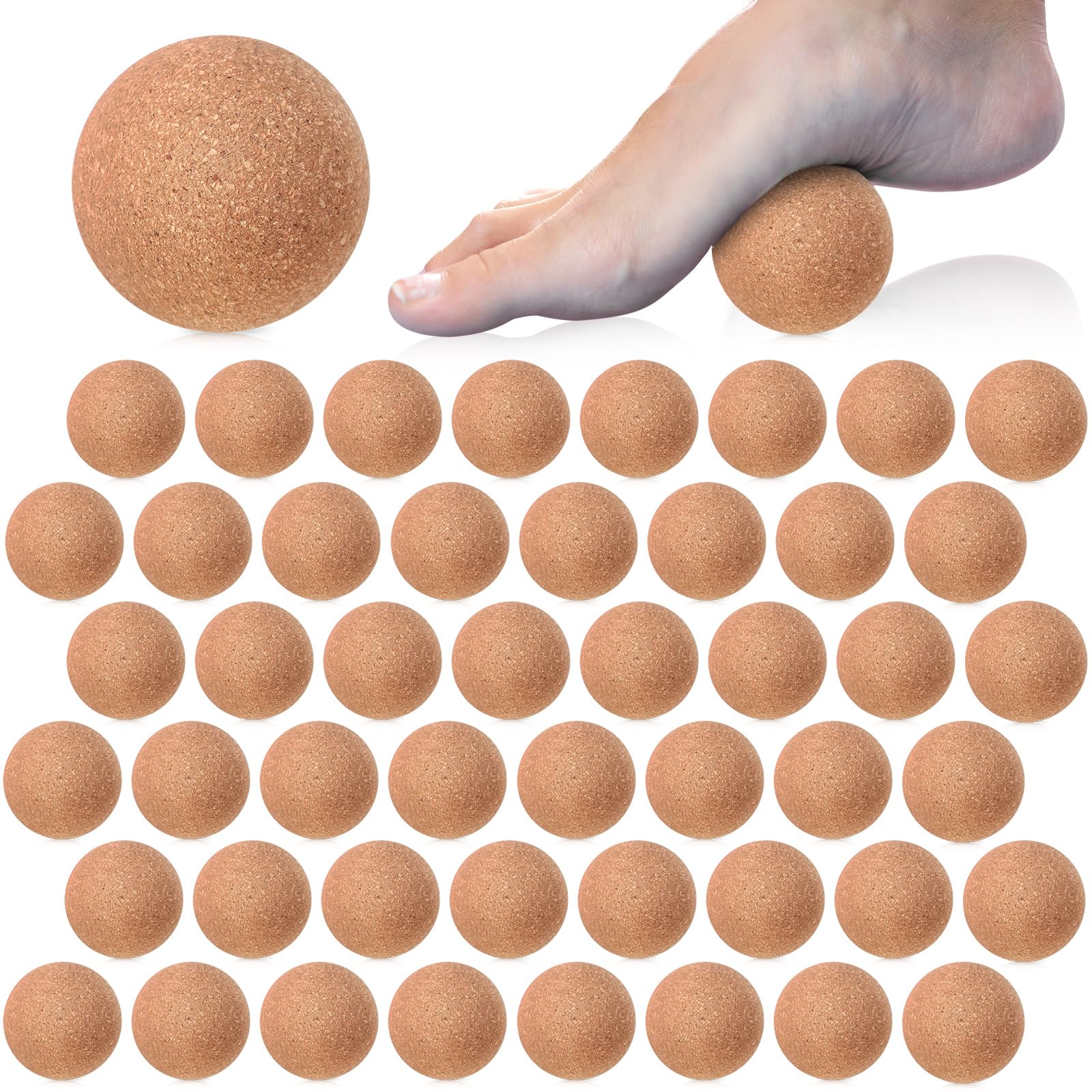 Seenelling Kulka do masażu korka, 5 cm, solidna, twarda, mięśniowo-powięziowa, do terapii bólu pleców, stóp, szyi, przenośne narzędzie do uwalniania mięśni tkanek do domu, biura, podróży