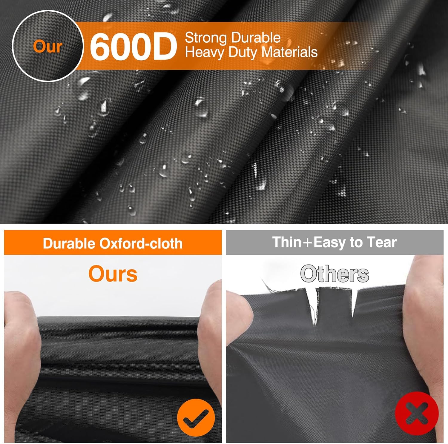 Heavy Duty Golf Cart Cover 2/4/2+2/4+2 Passengers for Most Brand Yamaha Honda Club Car EZGO Golf Carts, Waterproof Golf Cart Covers with Rainproof Zipper Doors Sunproof Dustproof (3 Sizes)