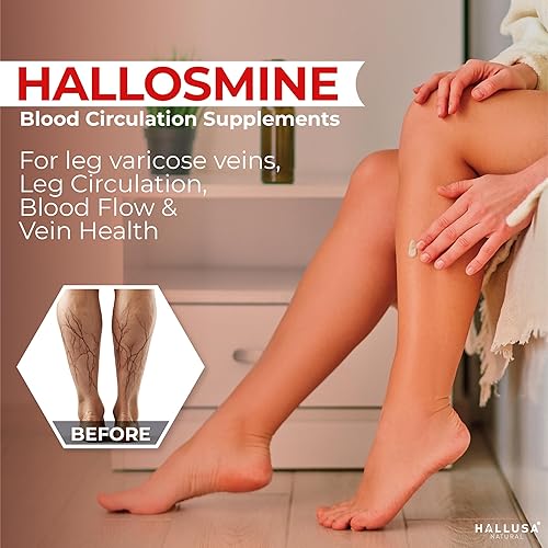 Miniatura 8 de Hallusa Natural Circulación de diosmina - Soporte para la circulación y las venas - DIOSMINA - DIOSMINA - Suplemento de apoyo para la circulación