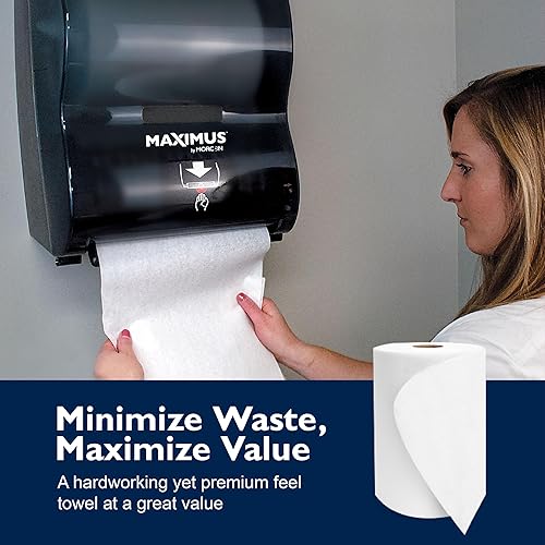 Miniatura 5 de Maximus X1017 - Toalla de papel TAD de alta capacidad de 10 pulgadas 6 rollos por caja toallas de papel de grado comercial para oficina restaurante