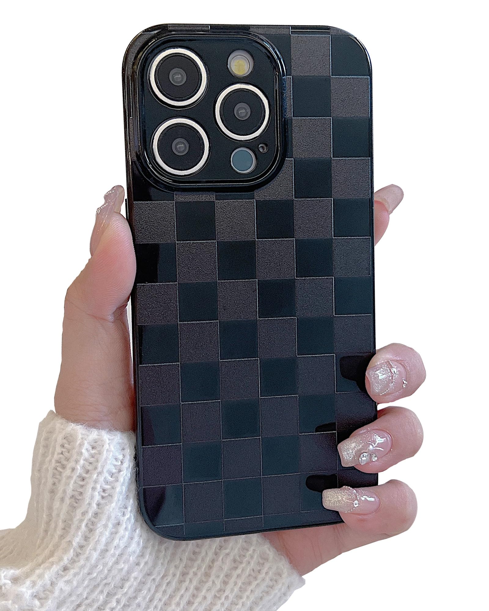 Protection iPhone 14 Pro Max silicone damier contre les chocs - 8