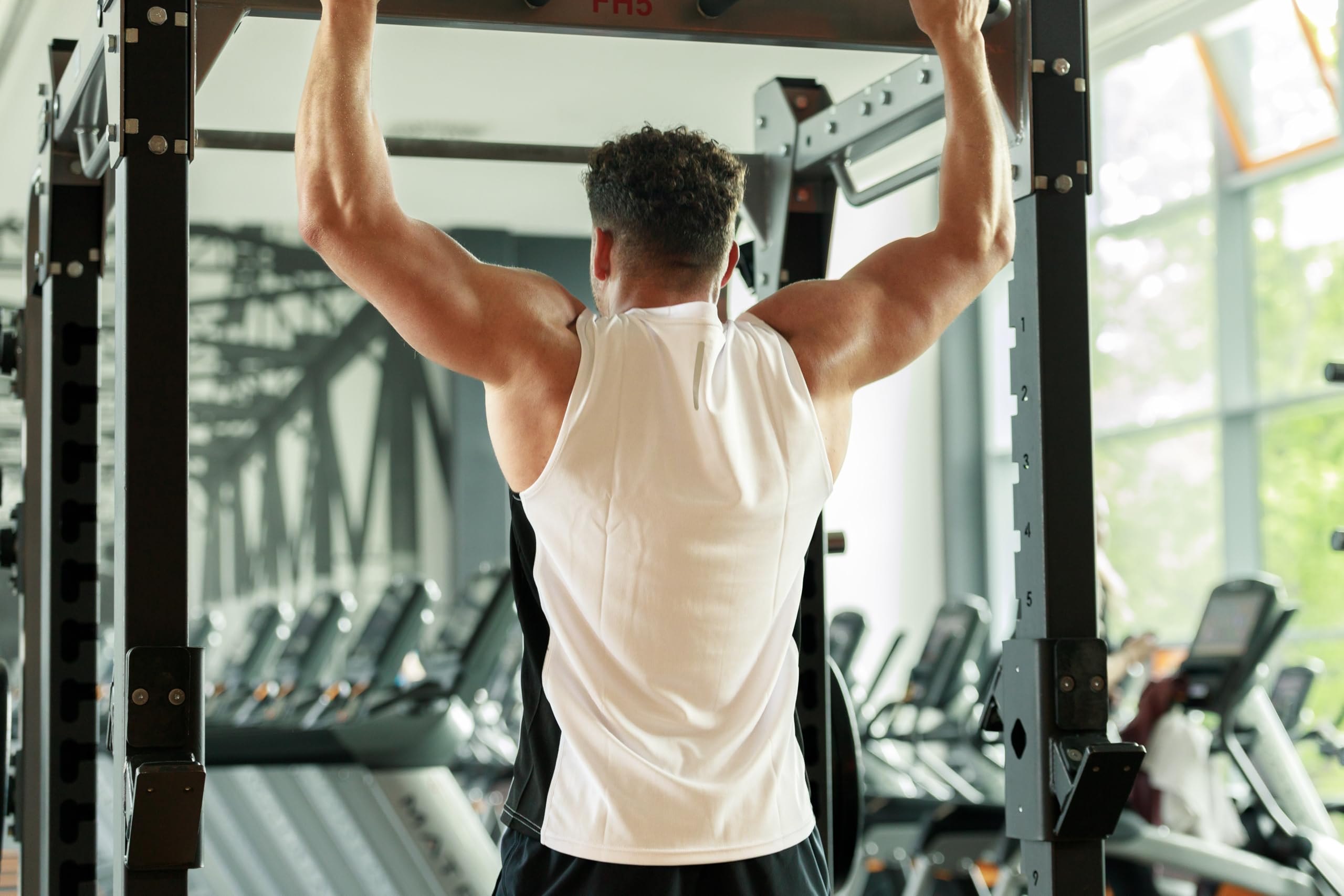 Cimic 3 Piezas Camiseta Tirantes Hombre Secado Rápido Respirable con Rayas Reflectantes para Running Gimnasio