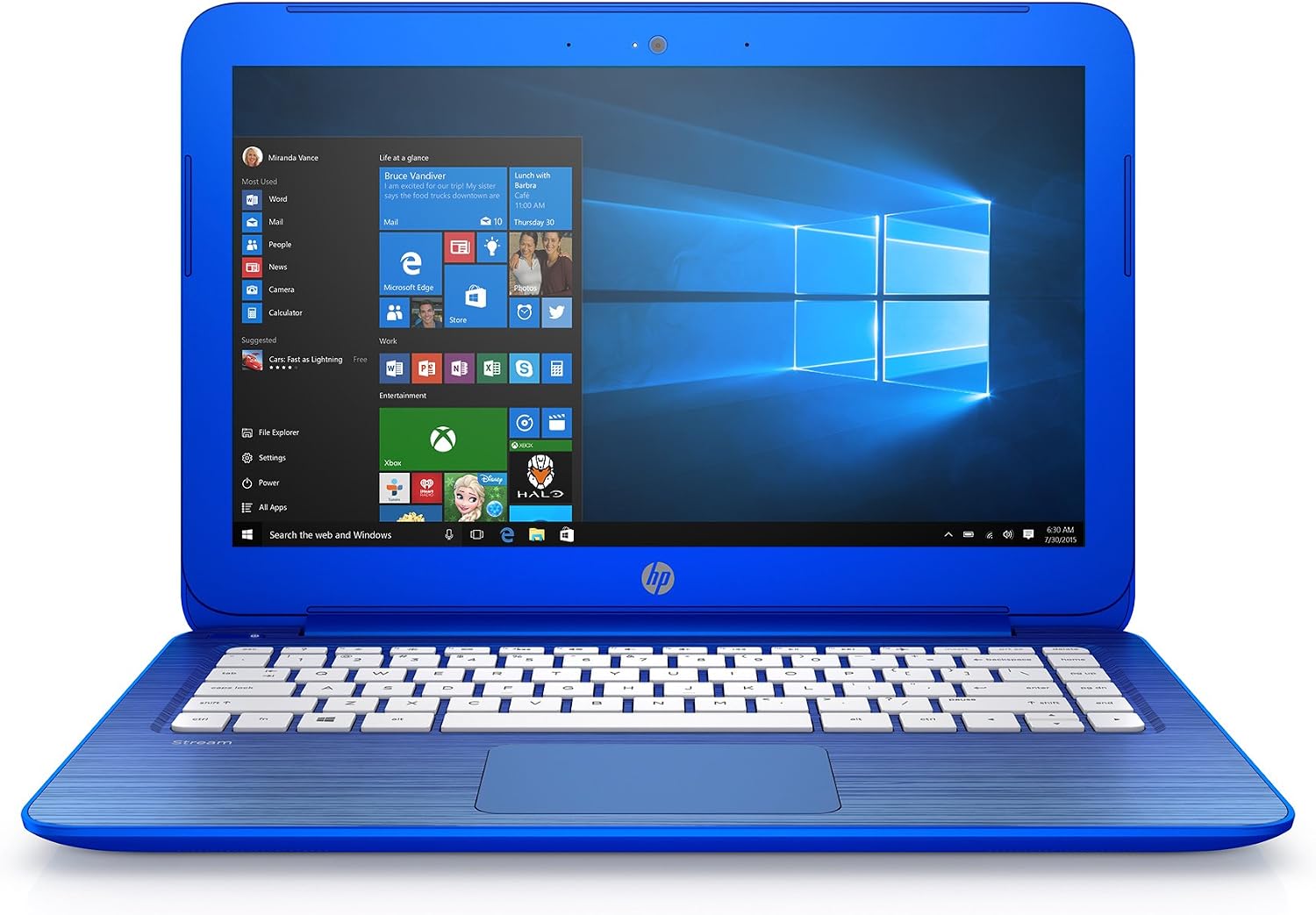 2016 HP Stream 13.3" HD Laptop - Intel Dual-Core N3050 up to 2.16GHz, 2GB RAM, 32GB eMMC, 1-yr Office 365 Included, DTS Studio Sound, WLAN, Bluetooth, Webcam, Windows 10