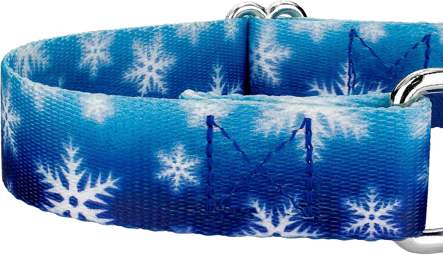 Country Brook Petz - Winter Wonderland Martingale Dog Collar and Leash - Christmas Collection Featuring Festive Designs (1 Inch, Large)