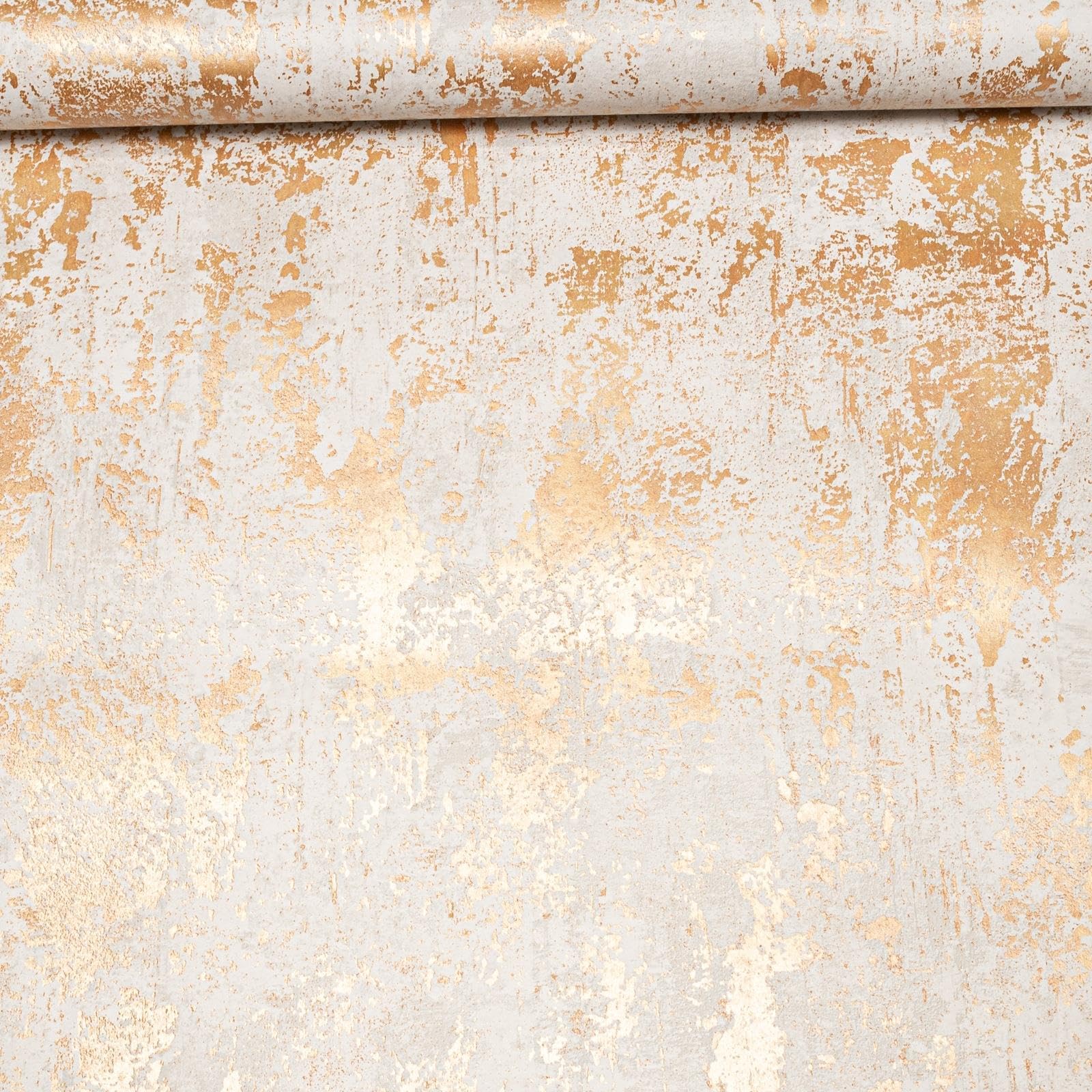 SOPHIE LAURENCE Gold Marble Effect Wallpaper Metallic Shimmer Feature Wall Concrete Industrial Hallway Bedroom Bathroom 10m x 0.53 m