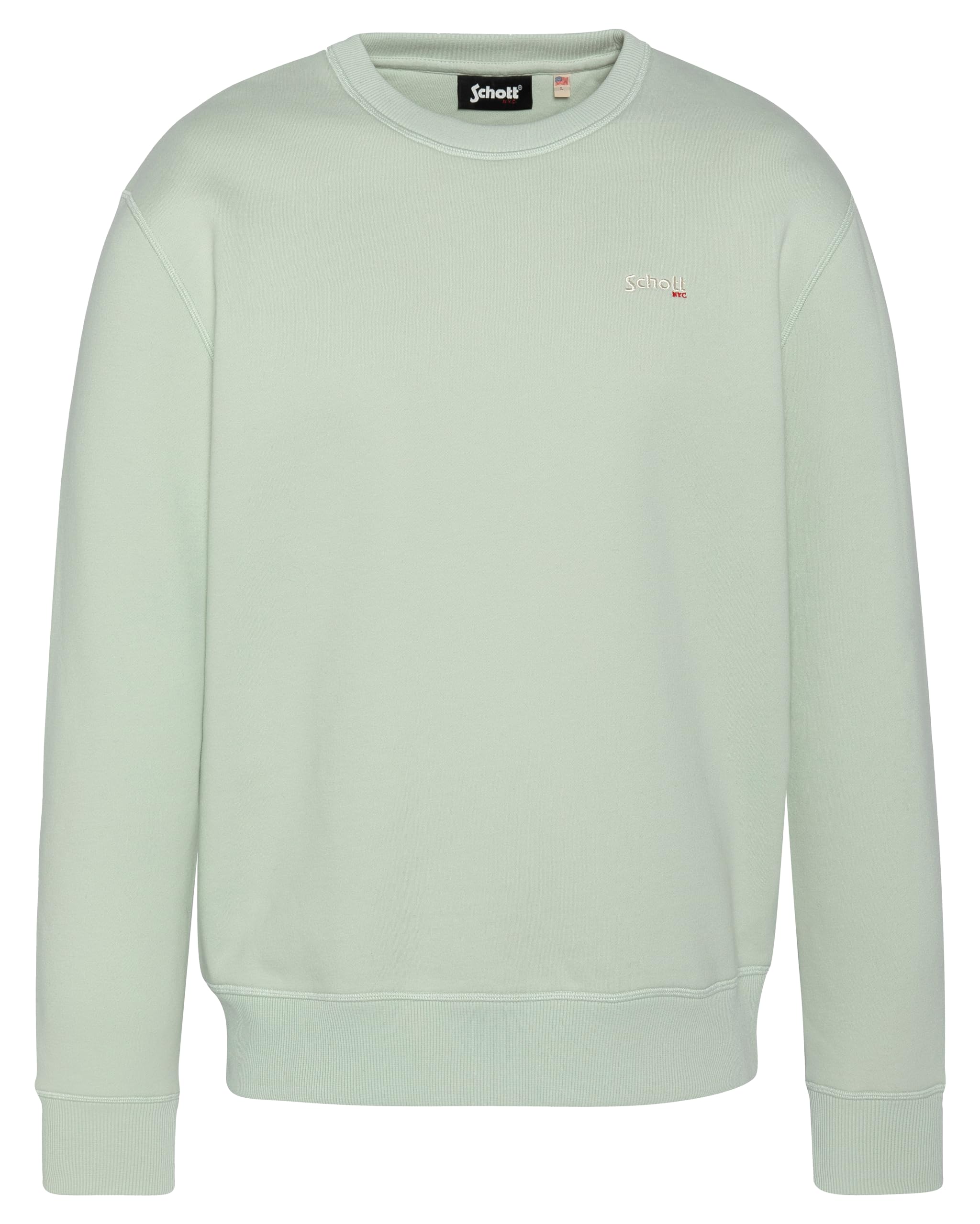 Schott NYC Men's hooded sweatshirt, Pastel Sage, L