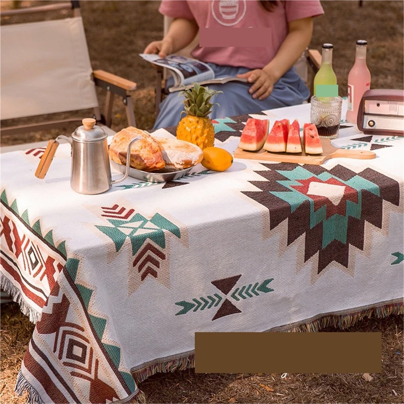 Tappeto da Campeggio all'aperto Coperta da Picnic Decorativa Tappetino da Picnic da Viaggio Materasso for Il Tempo Libero for Divano Interno per Campeggio(Red Leaf,180x260cm)