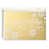 Hallmark Boxed Holiday Cards, Gold Happy Holidays (16 Cards and 17 Envelopes)
