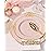 Nervure 350PCS Pink Plastic Plates - Pink Dinnerware Sets for 50 Guests - 100 Disposable Plates, 150 Gold Plastic Silverware, 50 Cups, 50 Napkins for Wedding & Party