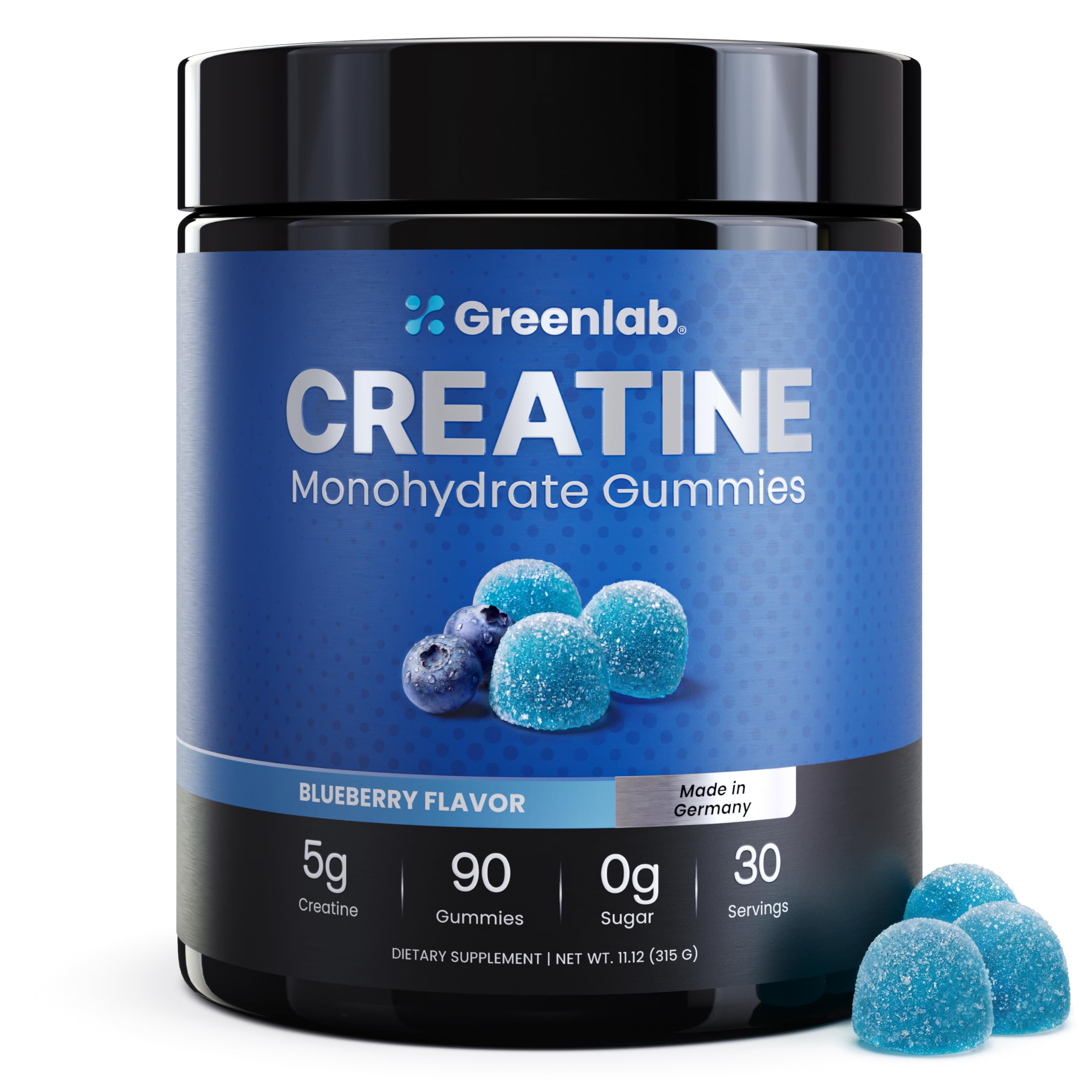 GreenLab Gomas de creatina monohidratada 5 g, 90 gomas