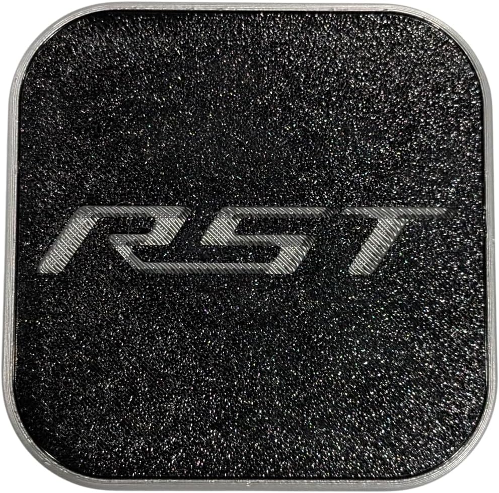 RST Hitch Cover Custom Made for Your RST Truck or SUV 2in Receiver (New and Improved Design)(Silver)