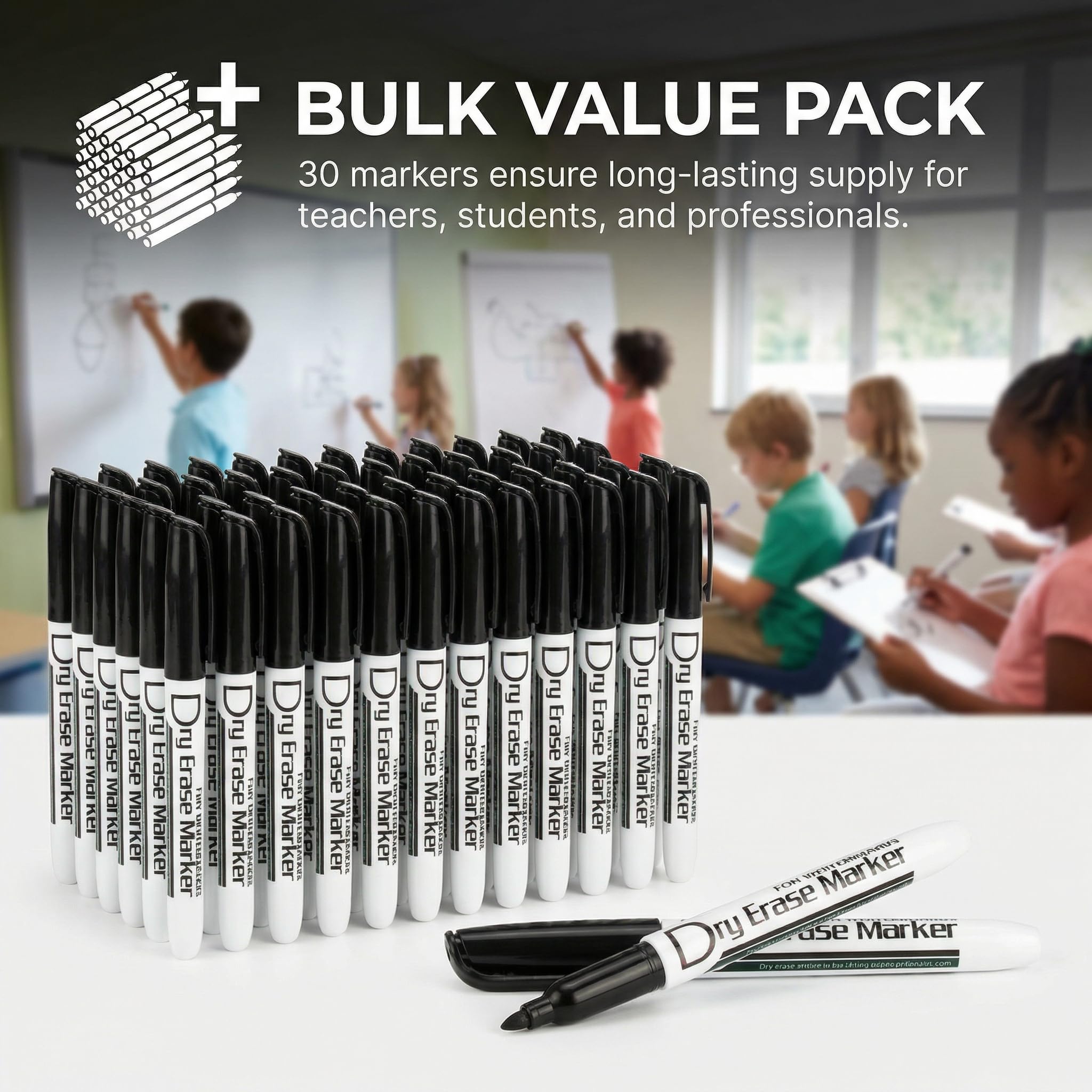 Amazon.com : Volcanics Black Dry Erase Markers Low Odor Fine
