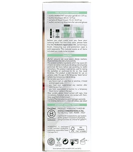 Miniatura 2 de HERBATINT Tinte para el cabello rubio platino 10N, 4.56 FZ