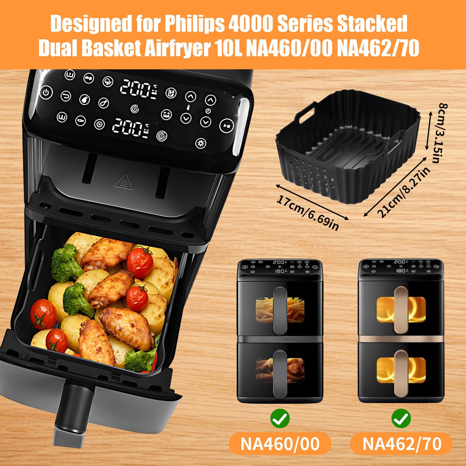 Zubehör für 4000 Series Airfryer Stacked Dual Basket NA462/80
