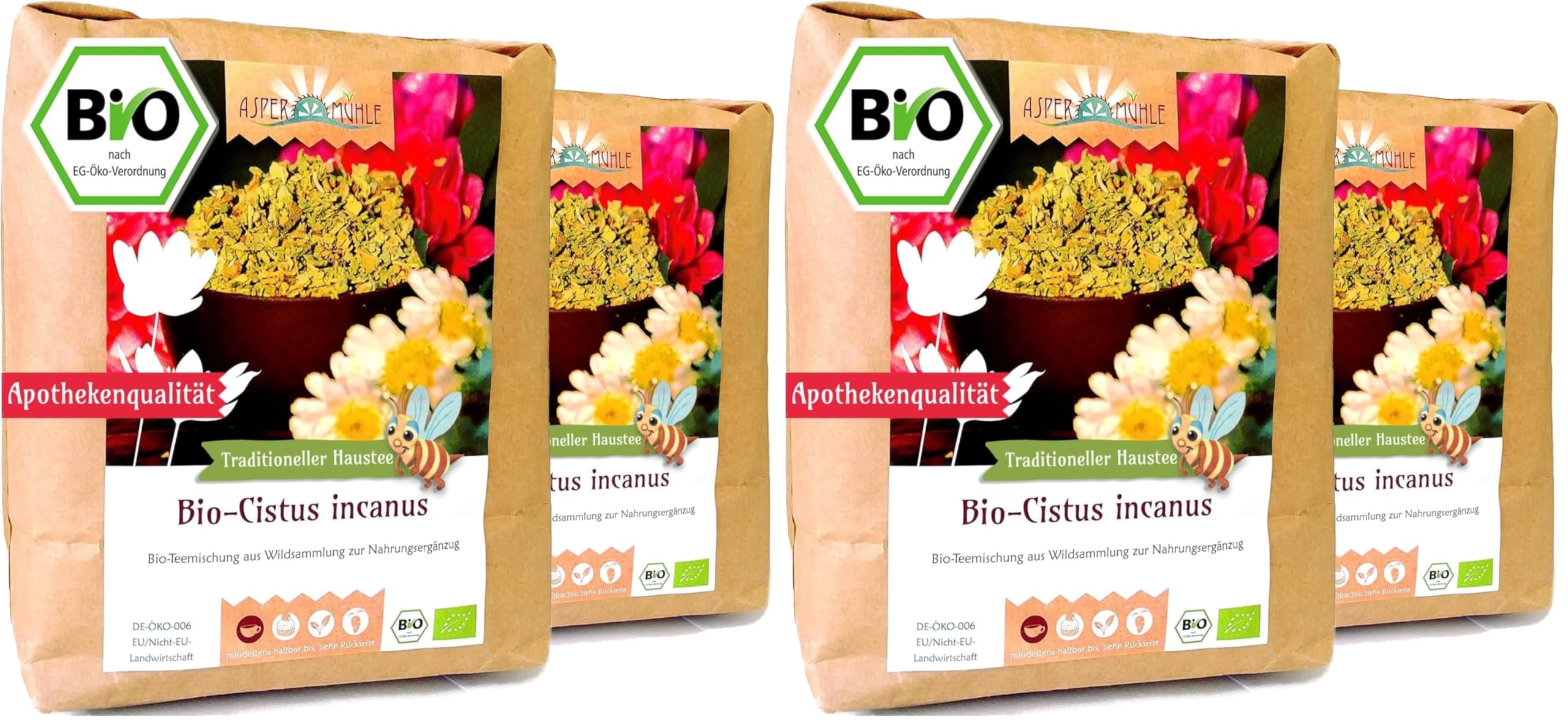 Cistus Tee - Cistus incanus Tee - Bio Zistrosenkraut geschnitten (1000g) (Packung mit 2)