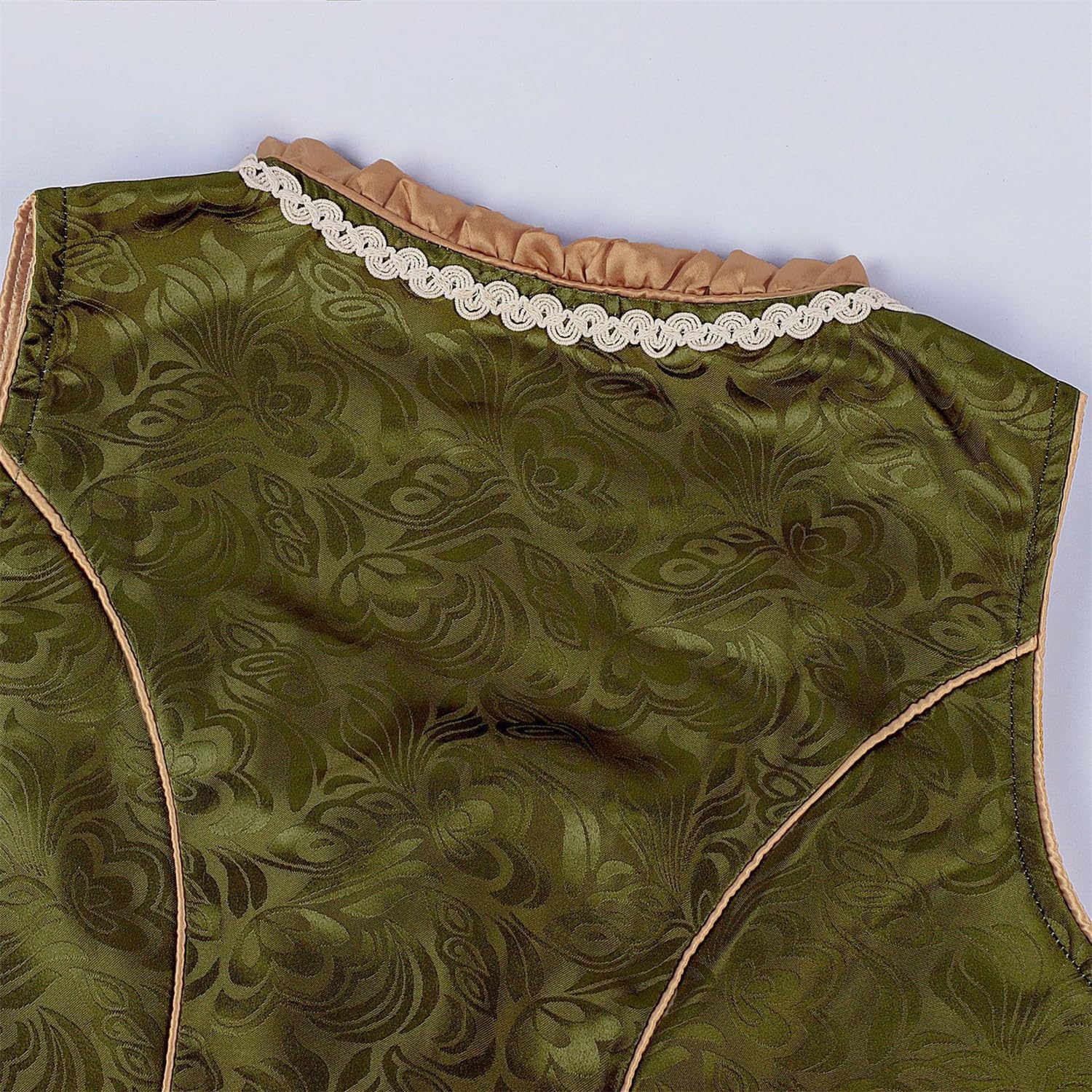 ORANDESIGNE Dirndl Damen Midi Trachtenrock Trachtenkleid Oktoberfest Dirndlkleid Trachtenmode