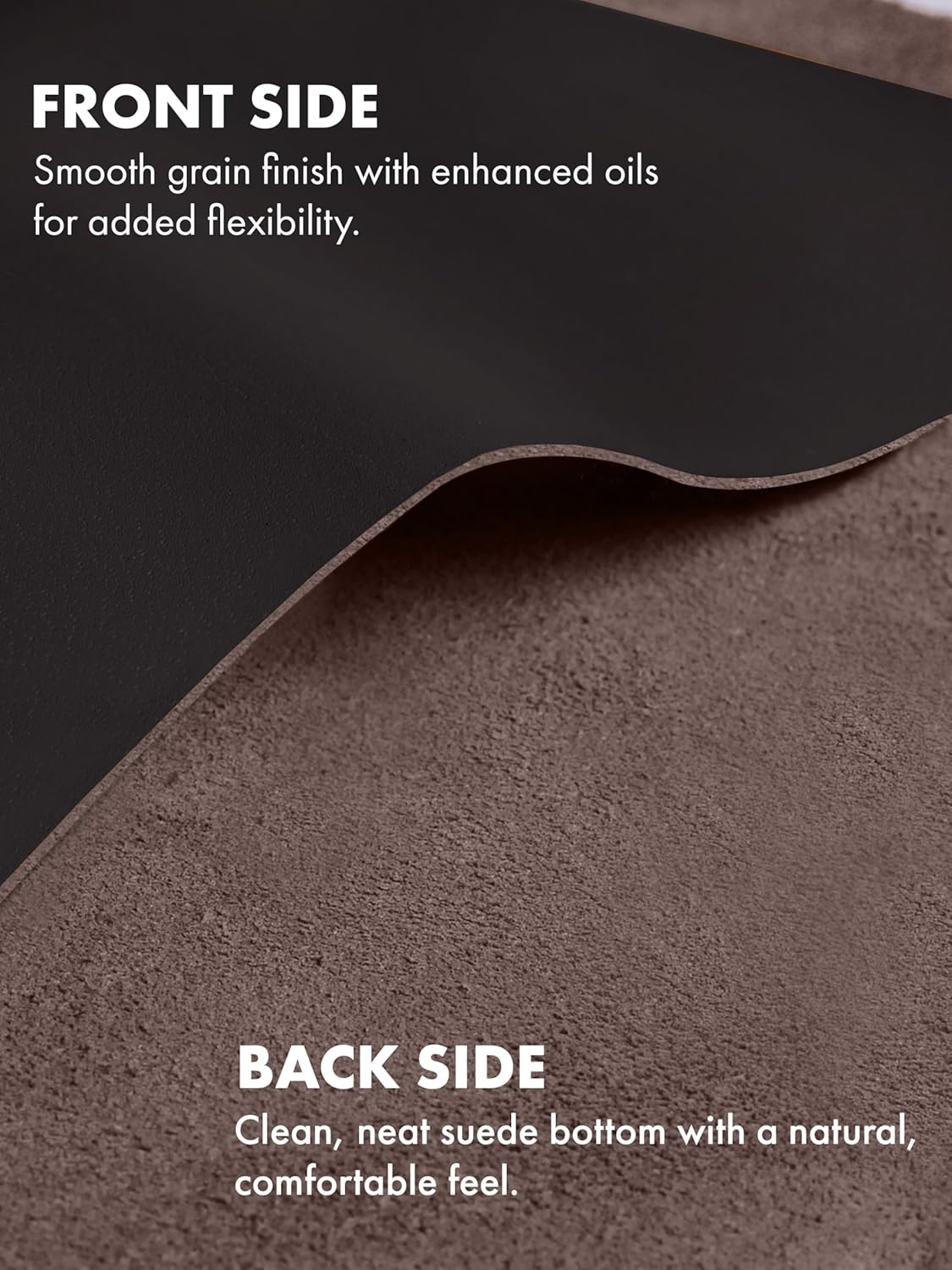 Tooling Leather Full Grain Sheets Genuine Cowhide Leather 1.8mm-2.0mm Thick Piece for Leatherworking, Sewing Hobby, Crafting Leather Coffee 24"x12"