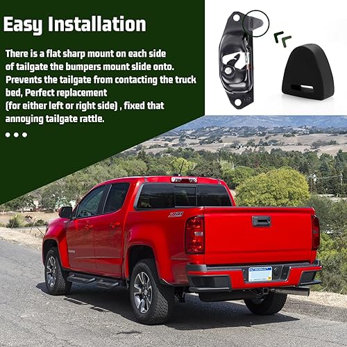 Miniatura 6 de 16633065 Parachoques de tope de puerta trasera para parachoques de goma derecho o izquierdo - Compatible con Chevy Silverado Si-er-ra Pickup