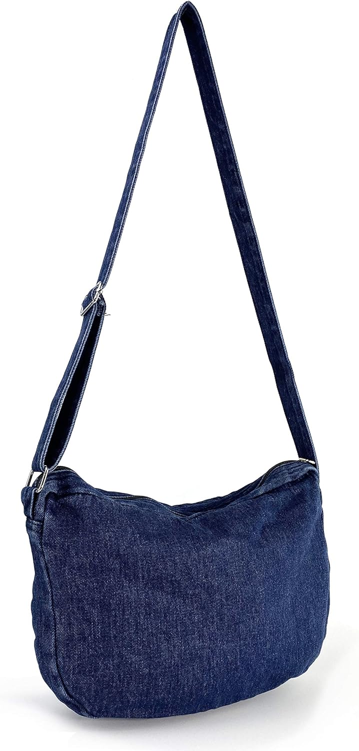 Denim Indigo Hobo Cross Body Bag Womens Shoulder Bag - Image 2