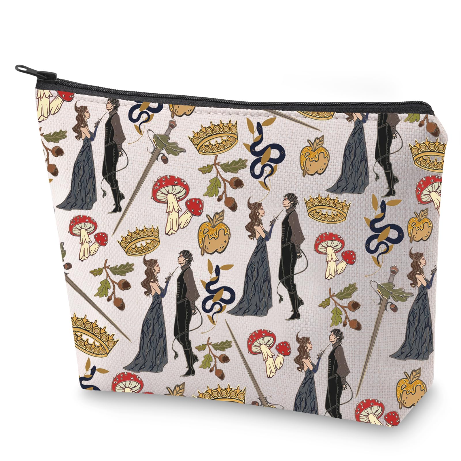 BLUPARK The Cruel Prince Makeup Bag Bookish Gift Jude and Cardan Cosmetic Bag Fantasy Book Lover Gifts (J&C)