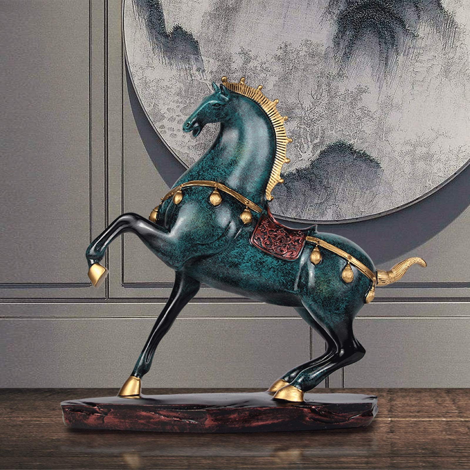 BESTYASH Statue Cheval Cristal - Figurine Décorative Animalière Ornement De Bureau Et Intérieur