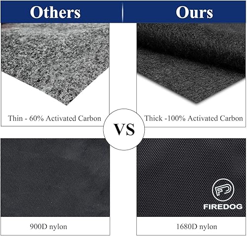 Miniatura 7 de FIREDOG Bolsa a prueba de olores, bolsa a prueba de olores con forro de carbono de 11 x 6 pulgadas, bolsa a prueba de olores, contenedor grande para