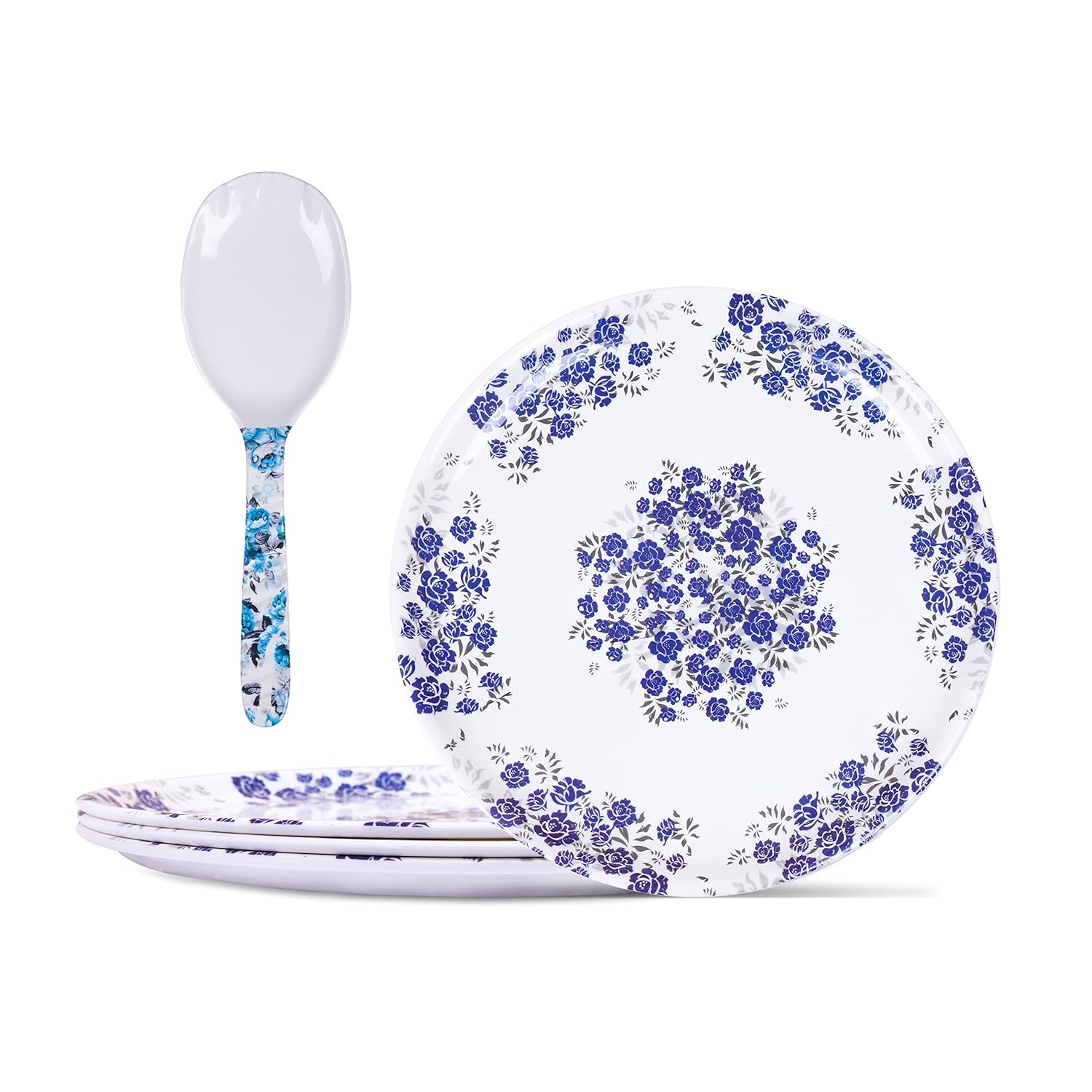 Buy Melamine Dinner Plates Floral Design Plates Dishwasher Safe 12