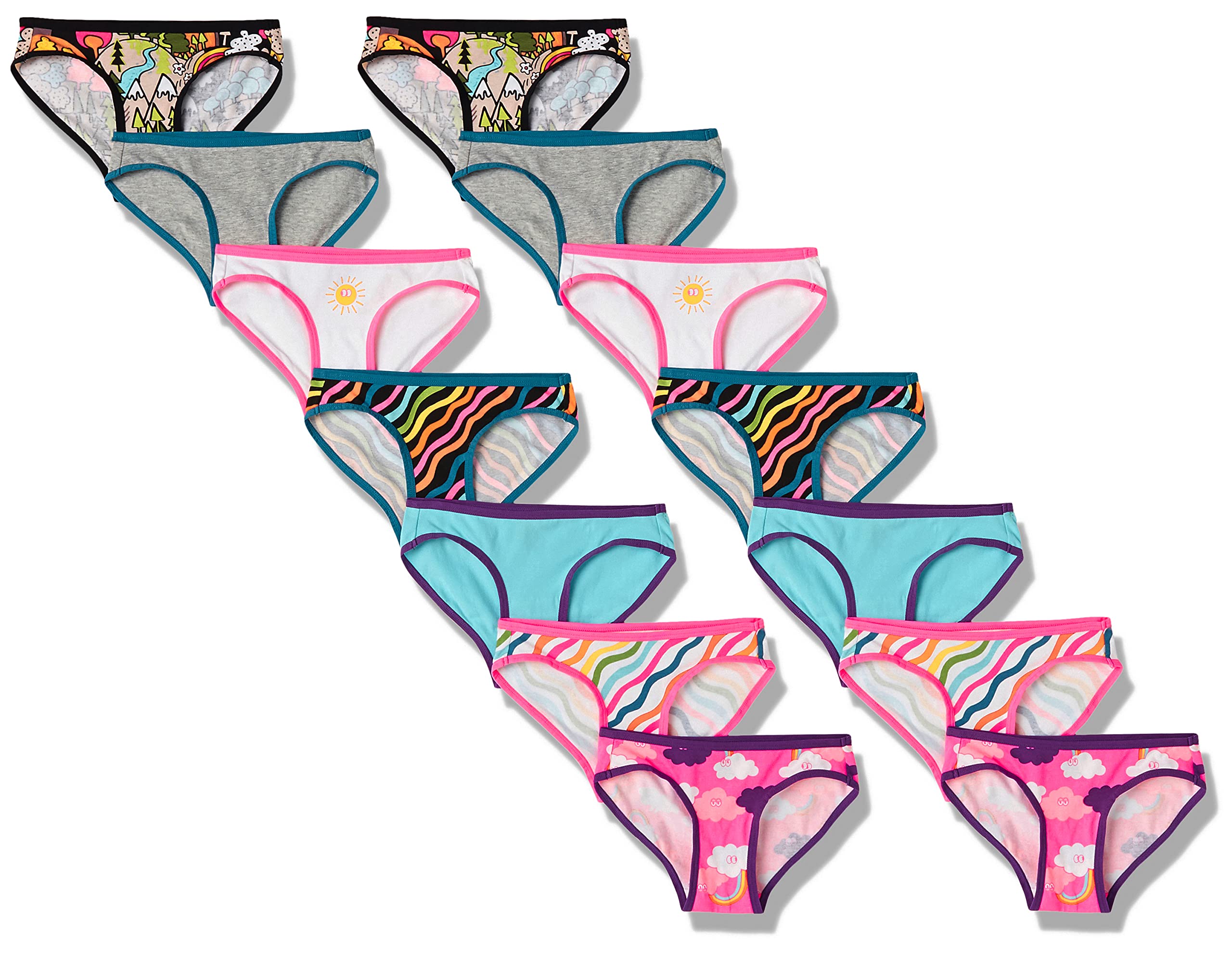 Amazon Essentials Intimo Bikini Bambine e Ragazze, Confezioni Multiple