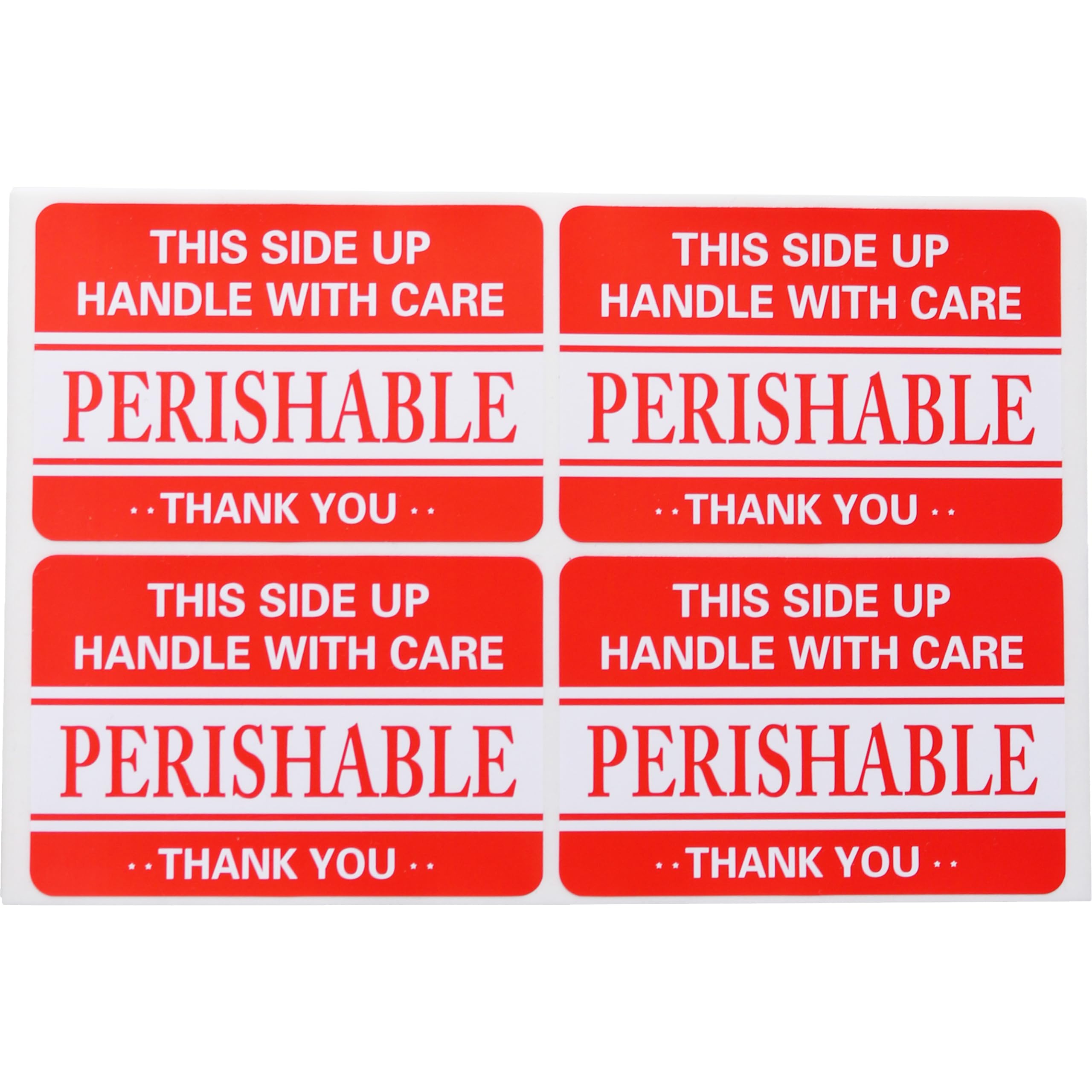 Perishable Shipping Sticker,2x3inch 100pcs This Side Up Handle with Care Perishable Shipping Labels Stickers