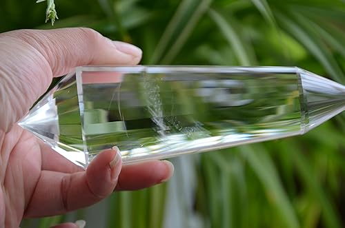 Miniatura 7 de Real Tibet Himalayan High Altitude Clear 24 Sided Crystal Point Quartz Vogel Wand 5.98 Inch Spiritual Reiki yuebang ERDBGRZA