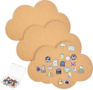 3 Stück Wolke pinnwand kork ohne rahmen,Wandmontierte Korktafel Korkwand DIY,Selbstklebend Korkplatte Decor mit Pushpins,für Foto Hängen,Heimdekoration und Büro Memorandum,22 * 30cm