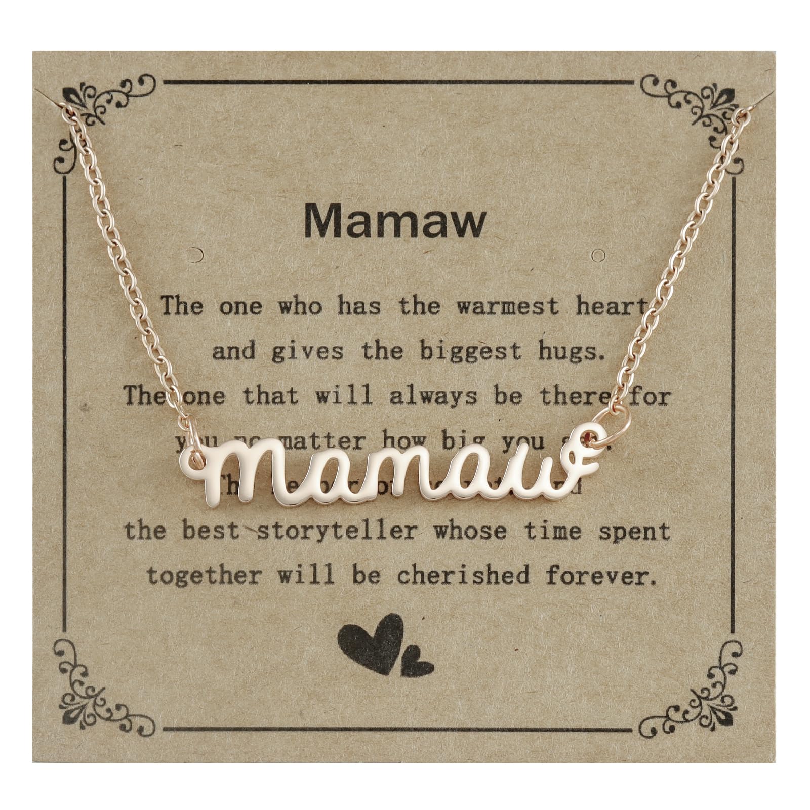 Mamaw Gifts Necklace from Grandkids for Birthday Women Best Mothers Day Jewelry Mamaw Necklace