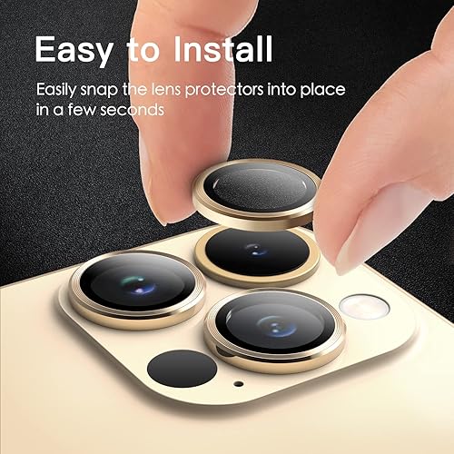 Miniatura 7 de JETech Protector de lente de cámara para iPhone 13 Pro de 6.1 pulgadas y iPhone 13 Pro Max de 6.7 pulgadas, cubierta de anillo individual de metal