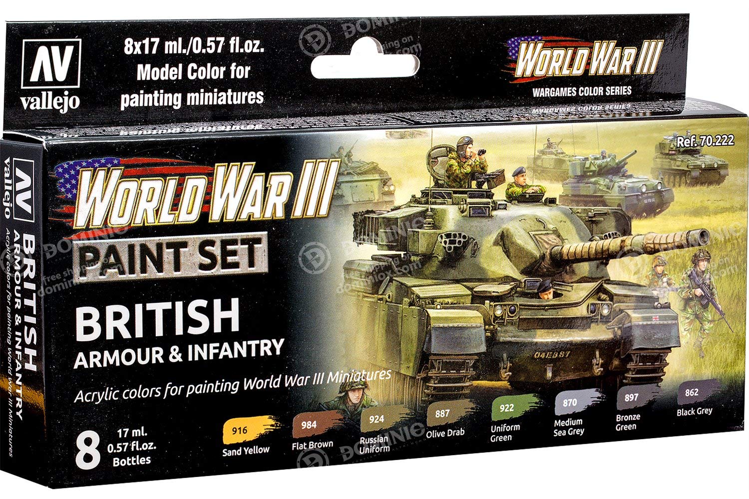 Buy Vallejo Model Color WWIII British Armour & Infantry Online at