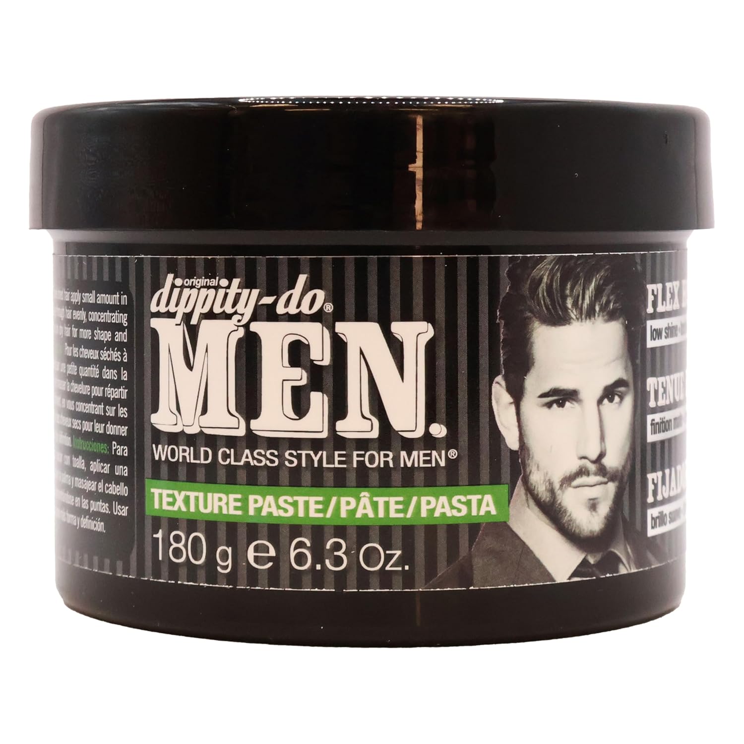 Dippity Do for Men - Paste Flex Hold - Dippity Do Hair Gel (6.3 Oz x 2)