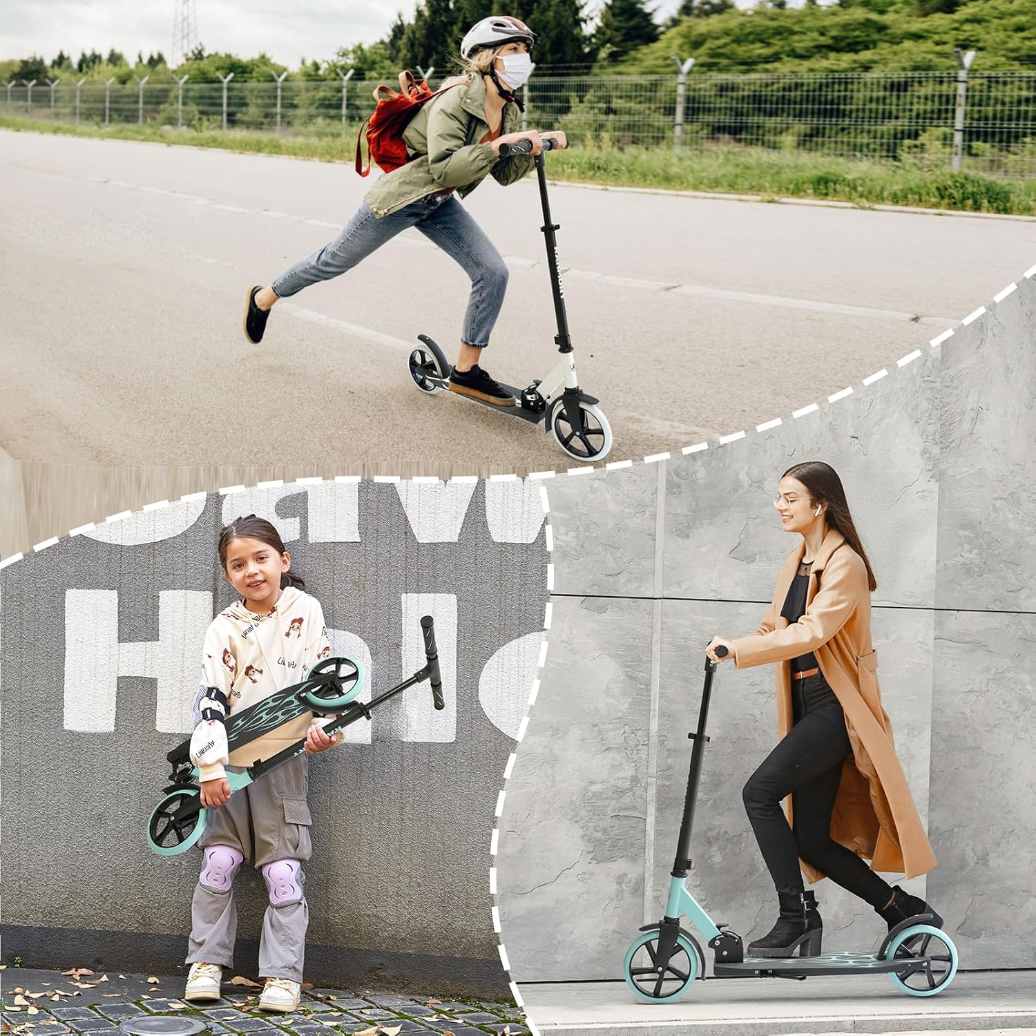Kick Scooter for Ages 6+,Kid, Teens & Adults. Foldable Kick Scooter for Boys with 4 Adjustable Heights, ABEC9 Bearings, Supports Up to 220 lbs - Image 6