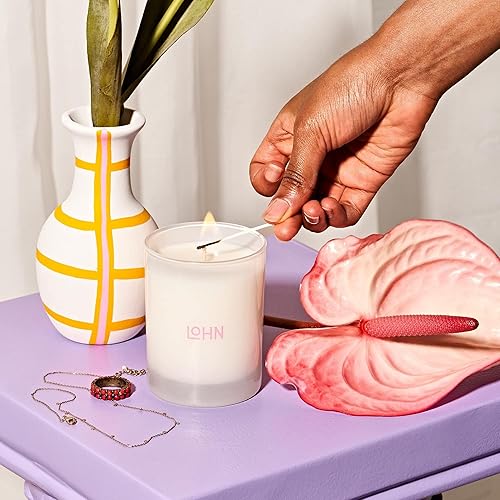 Miniatura 8 de LOHN JARO Vela de soja y coco  Vela perfumada de lujo con mecha de algodón, vertida a mano en Canadá, 50 horas de combustión lenta y sin parabenos