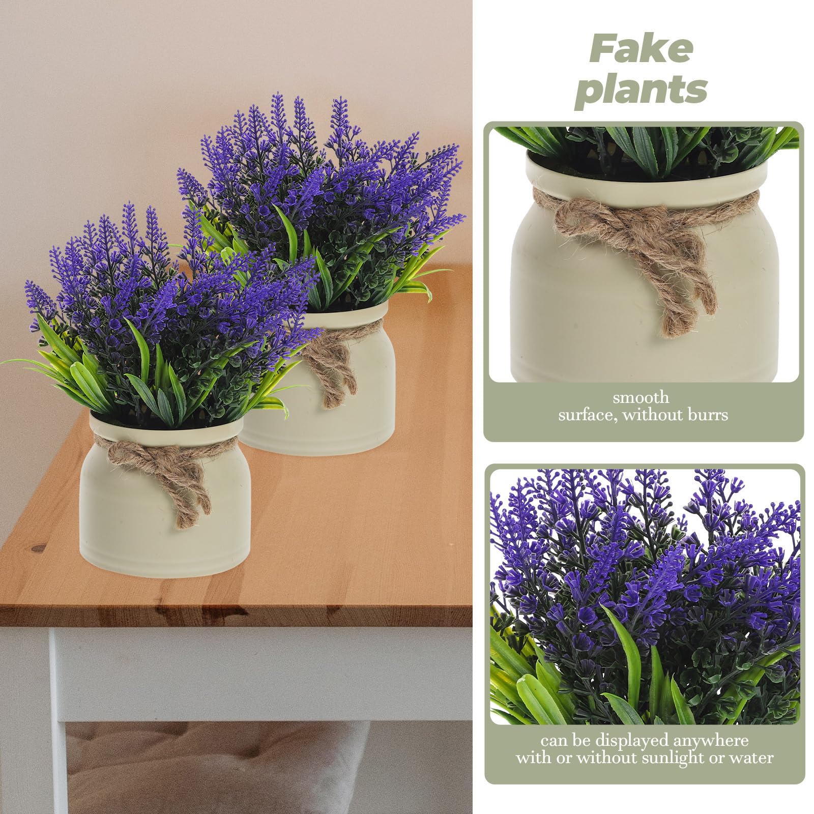 Piante Artificiali senza Bisogno di Acqua in Plastica 4 Pezzi Piante Finte da Interno per Decorazione Scrivania e Scaffale Perfette per Casa e Ufficio