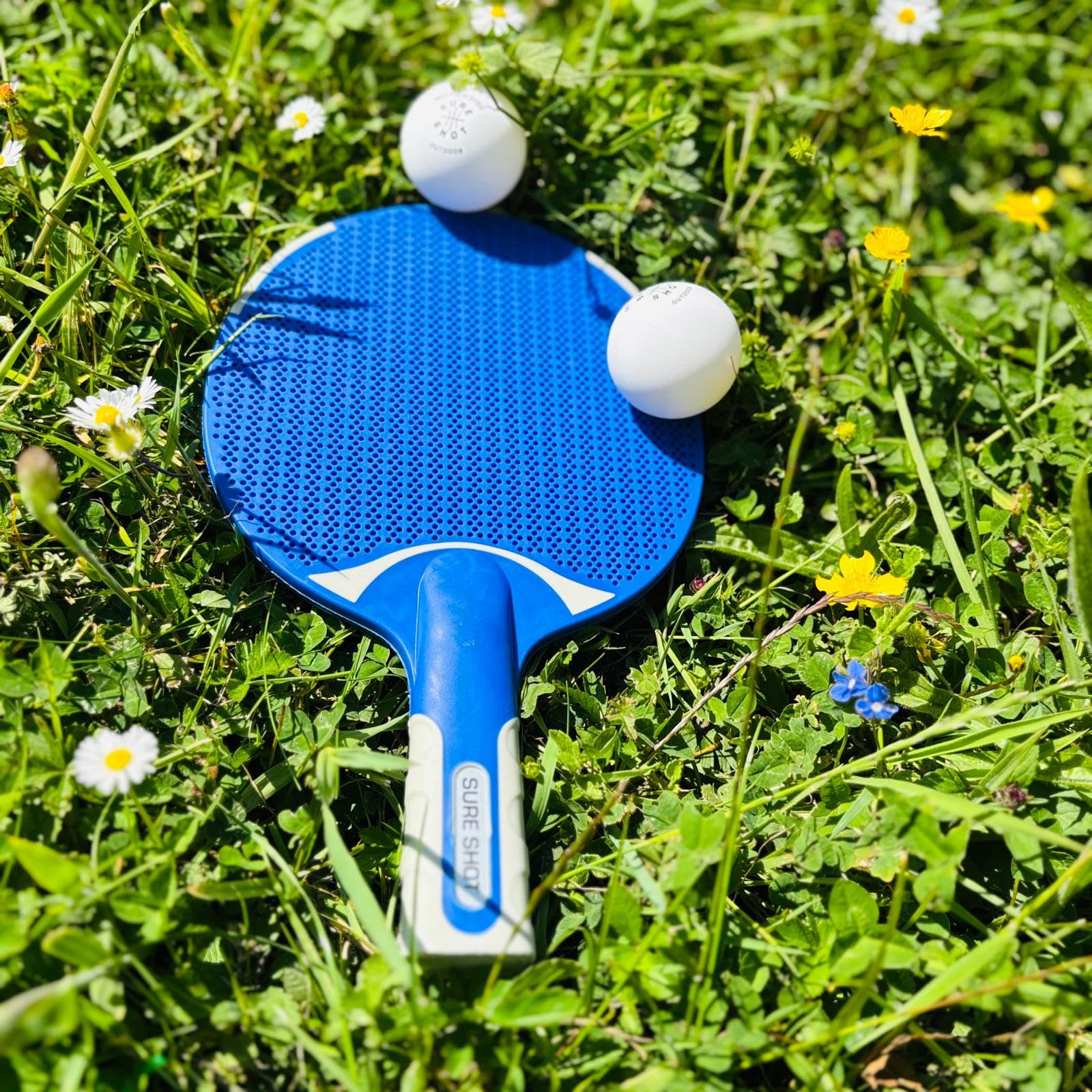 Sure Shot Bate de Tenis de Mesa para Exteriores Matthew Syed, Azul, Talla única